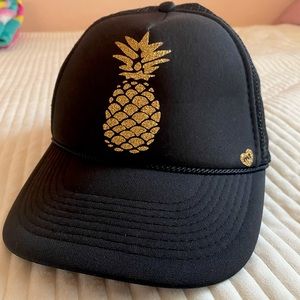 Black and Gold Sequence Pineapple Hat